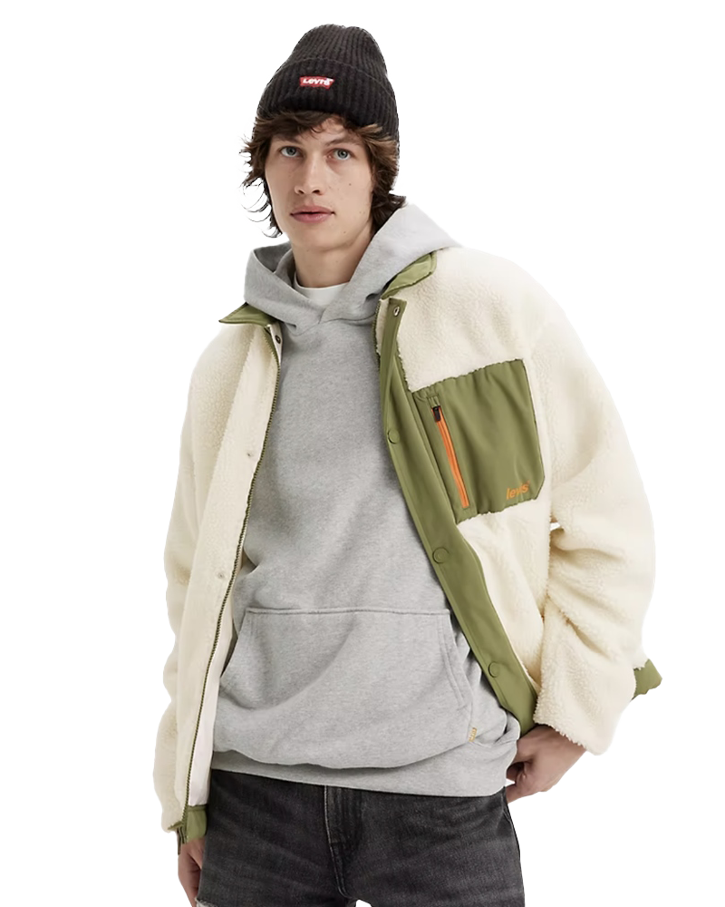 Buchanan Sherpa Fleece Jacket in Egret