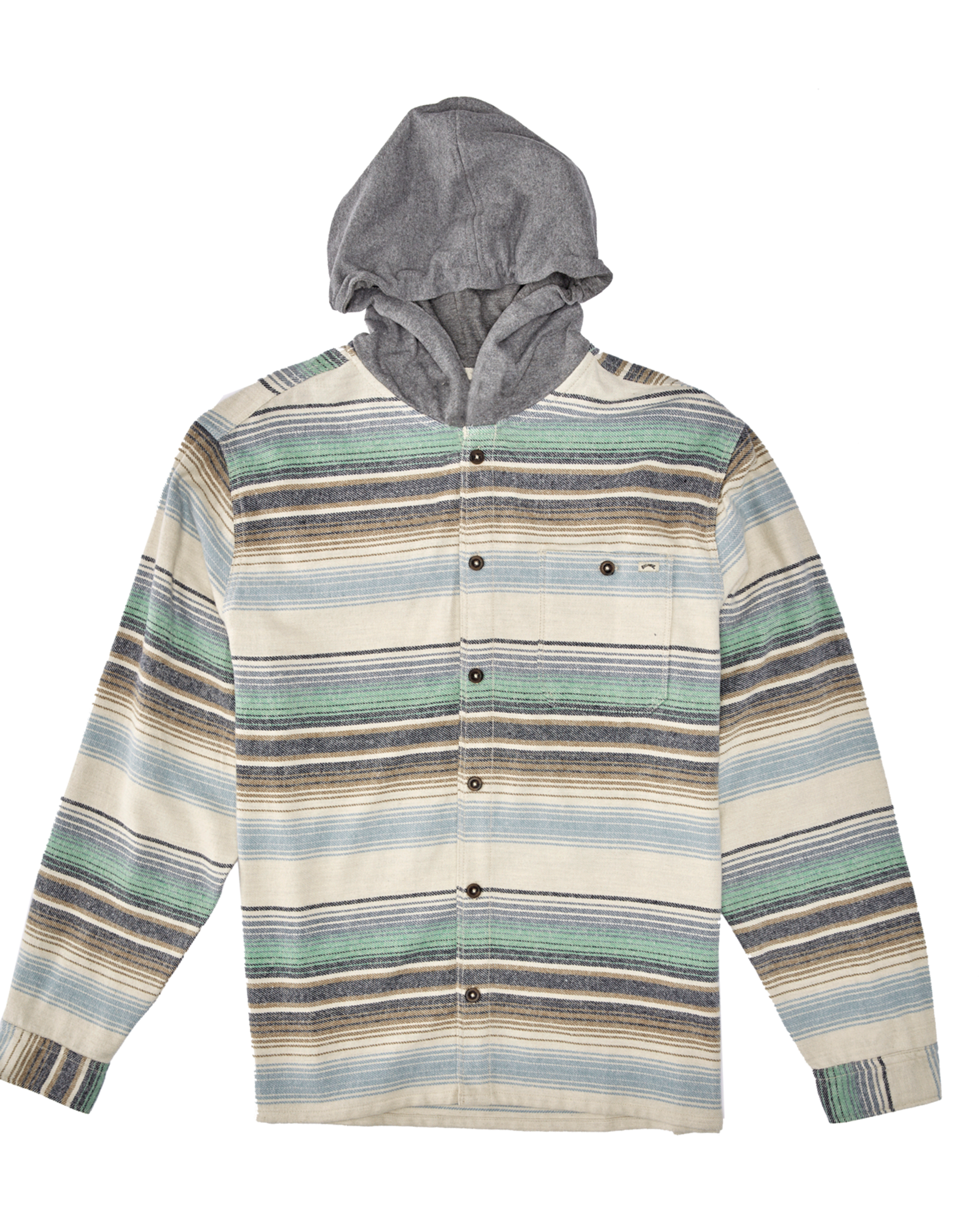 Boys Baja Hooded Shirt in Cream