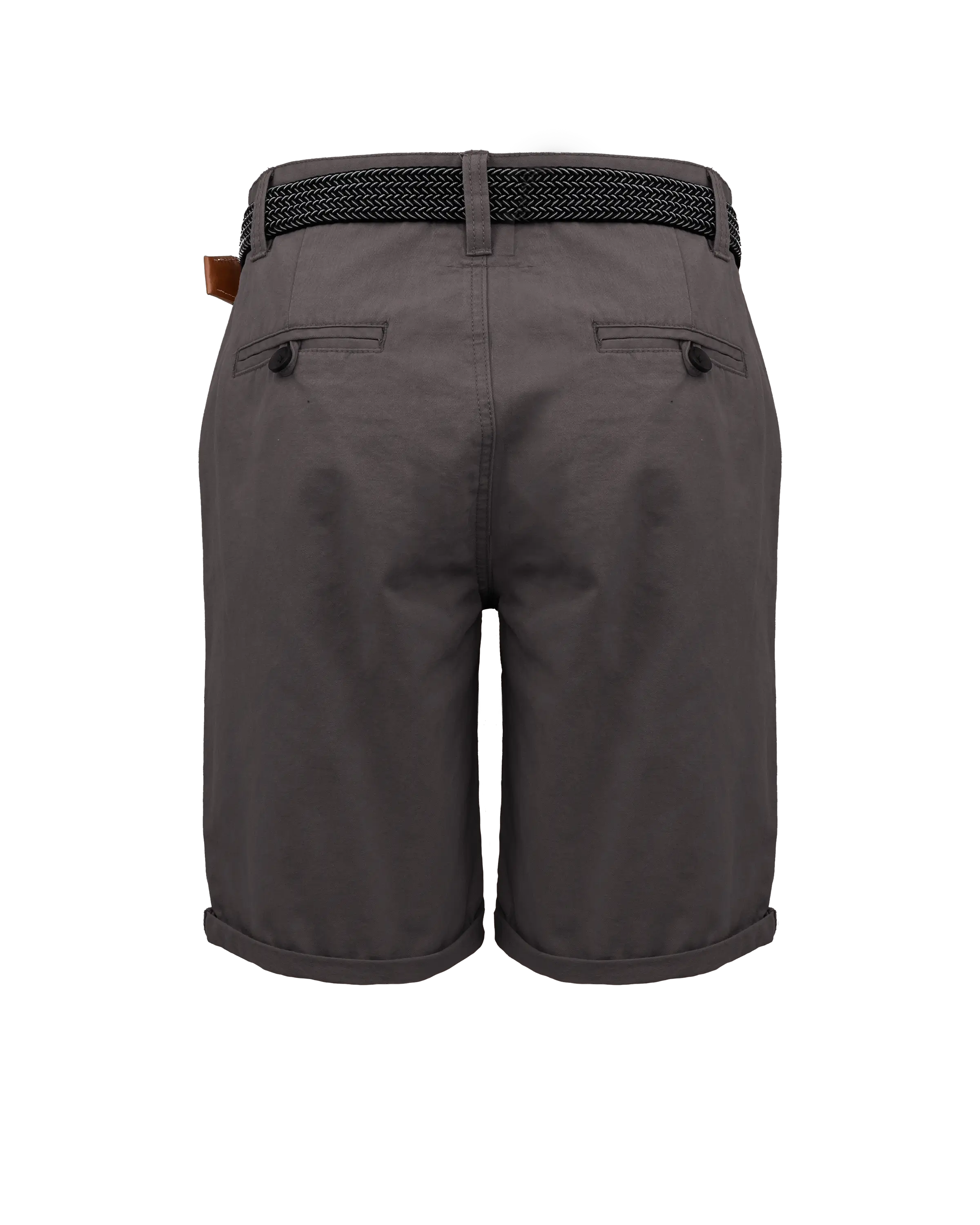 Belted Chino Walkshorts in Charcoal