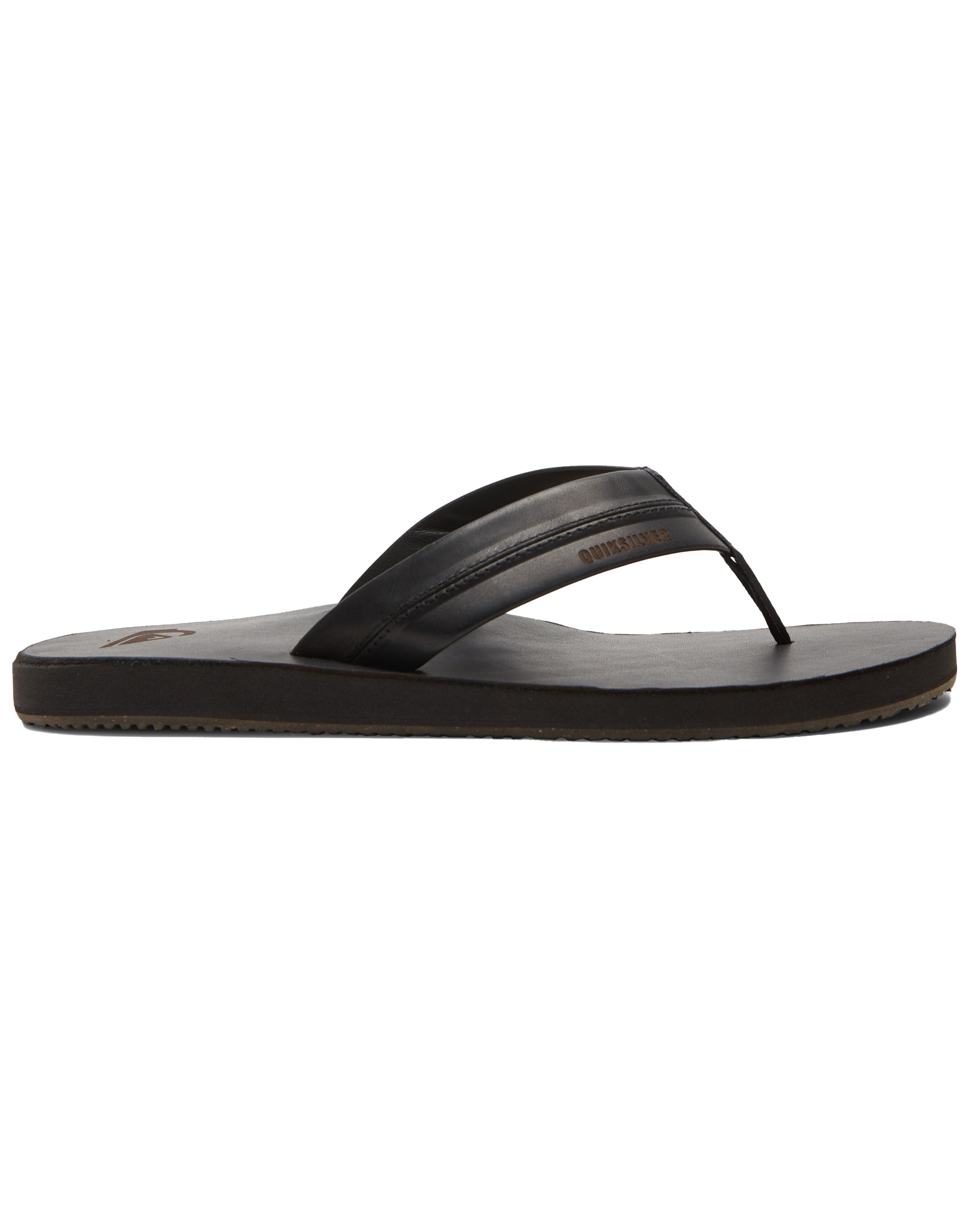 Carver Natural Flip Flops in Black & Brown