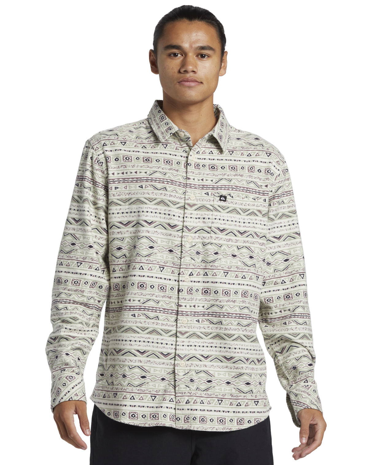 Aop Classic Flannel Shirt in Desert Sage