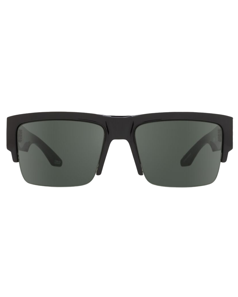 Cyrus 5050 Polarised Sunglasses in Soft Matte Black & HD Plus Grey Green