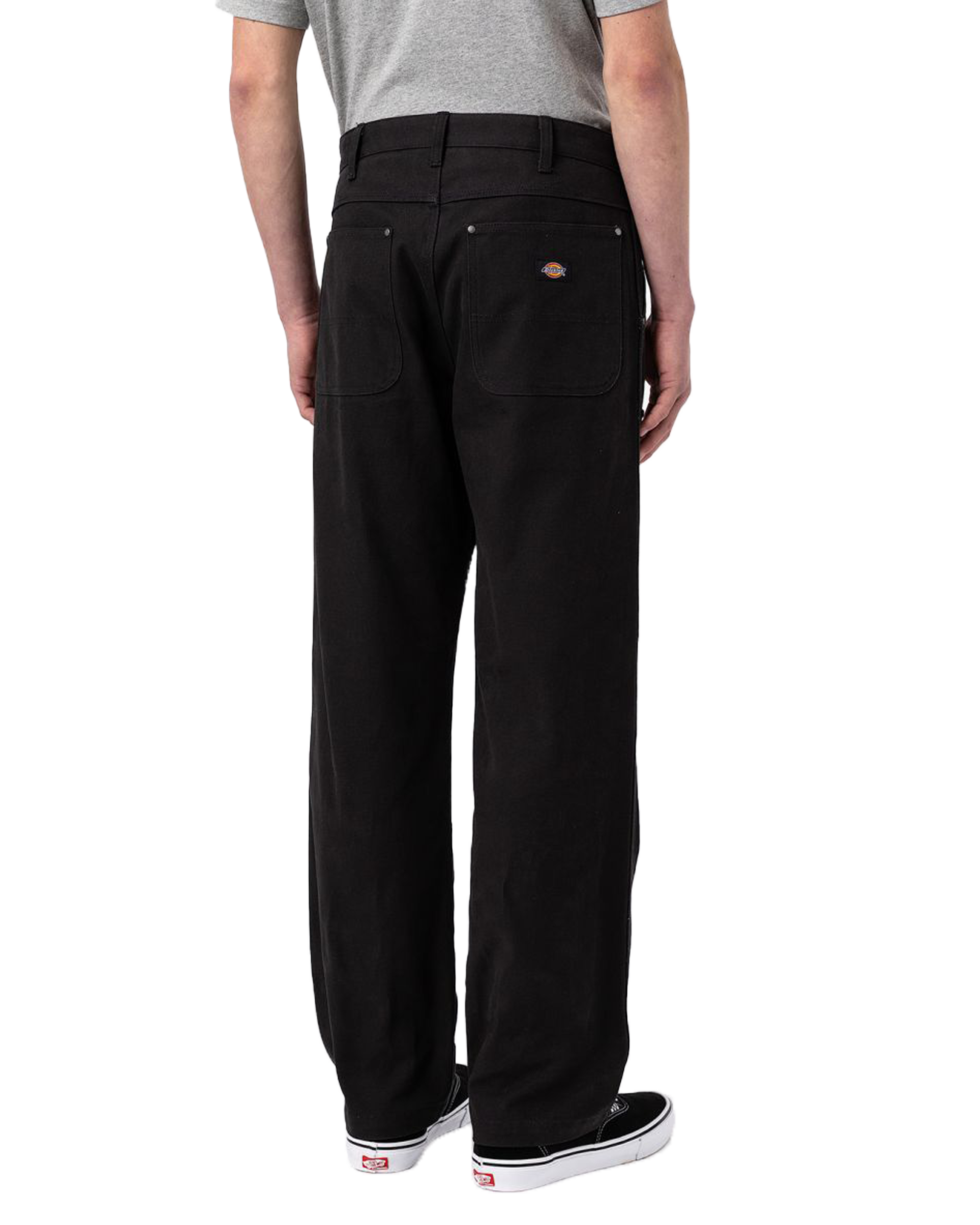 Duck Canvas Utility Trousers in Stone Washed Black