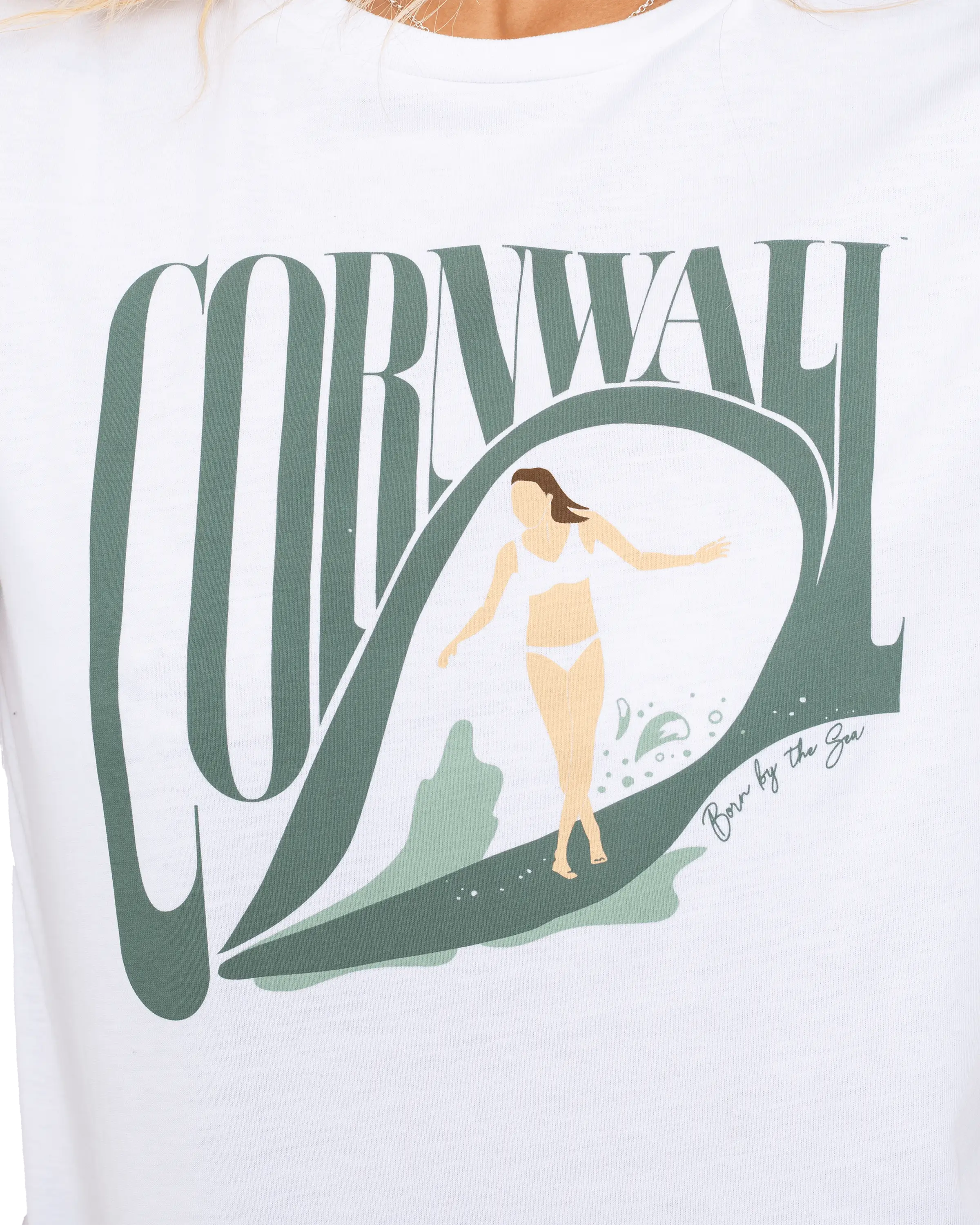 Cornwall Surfer T-Shirt in White