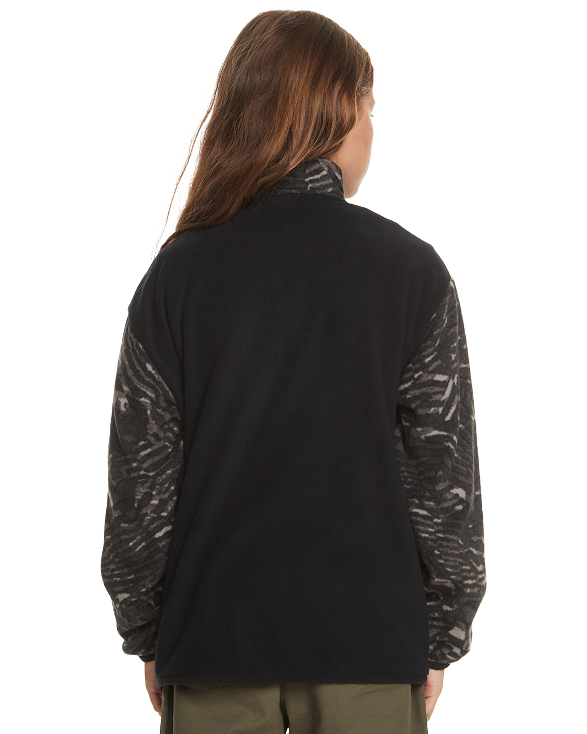 Boys Radical Times Polar Zip Fleece Jacket in Black