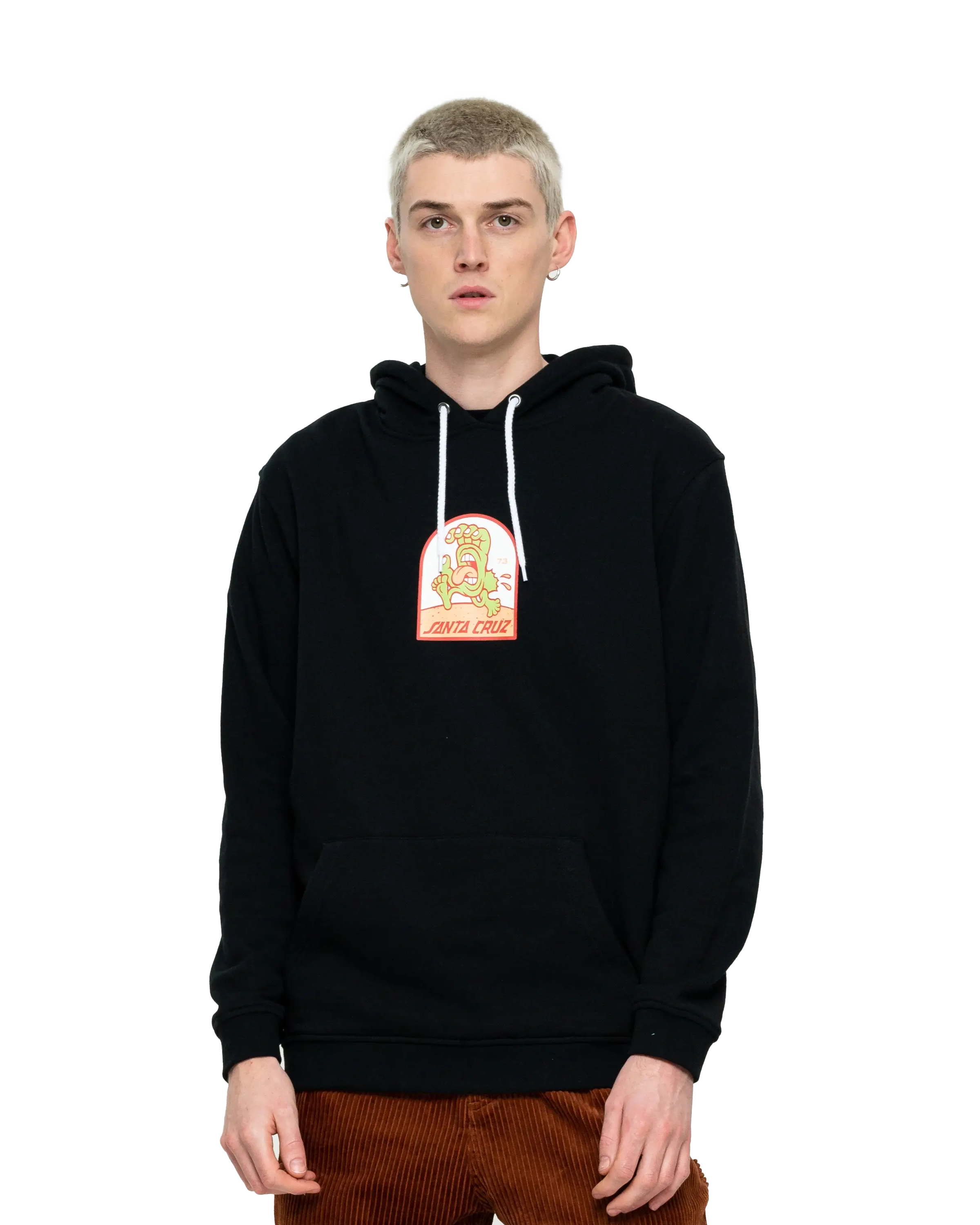 Beach Bum Hand Hoodie in Black