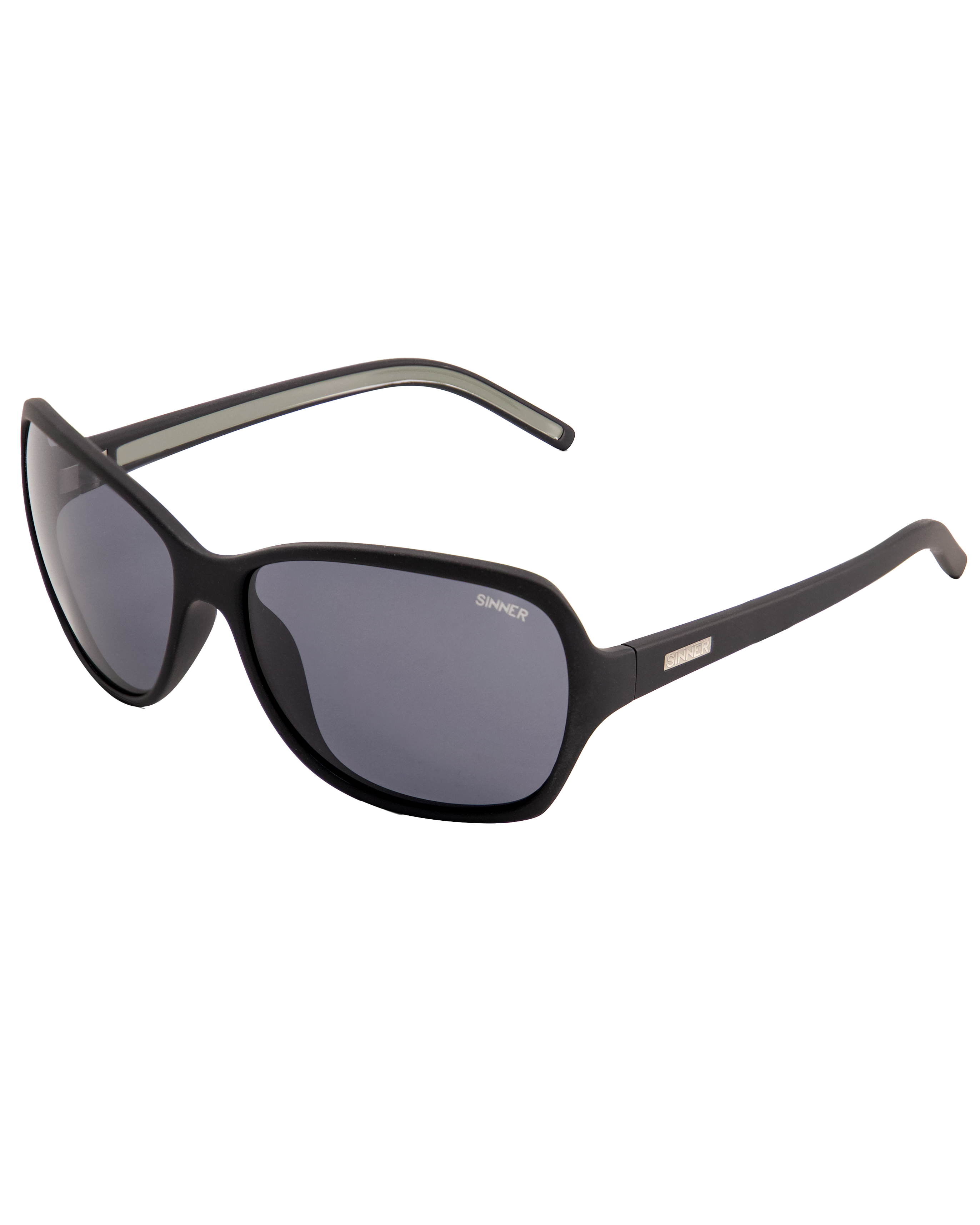 Chrissy Sunglasses in Matte Black & Smoke