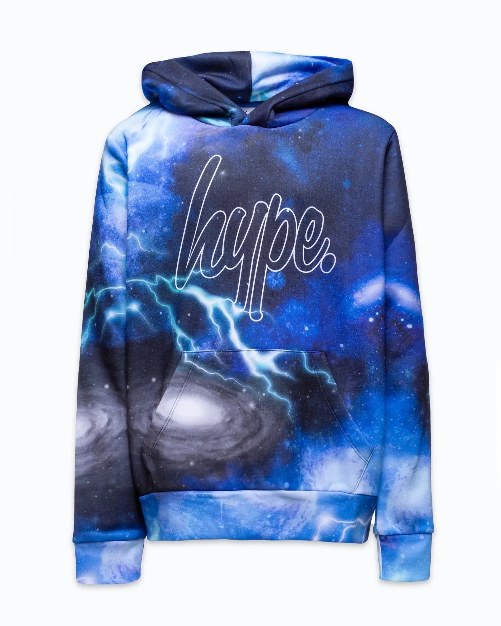 Boys Lightning Sky Hoodie in Blue