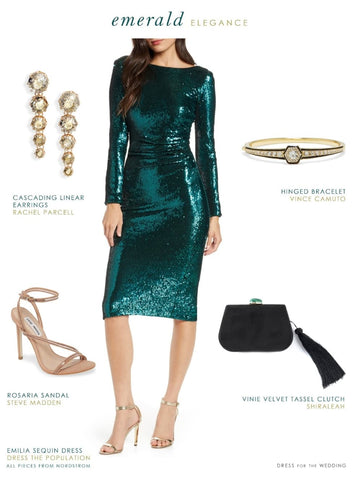 Accessories and sequin dresses