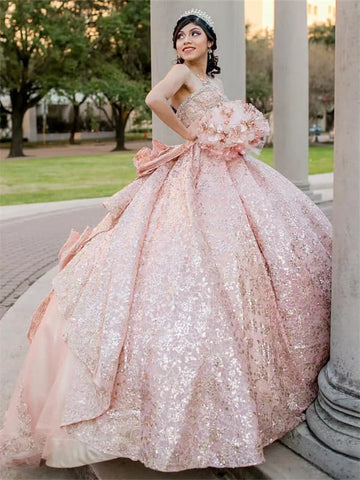 Pink Sequin Princess Dress