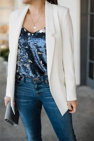 Types of Outerwear Suitable for Pairing with sequin tank tops