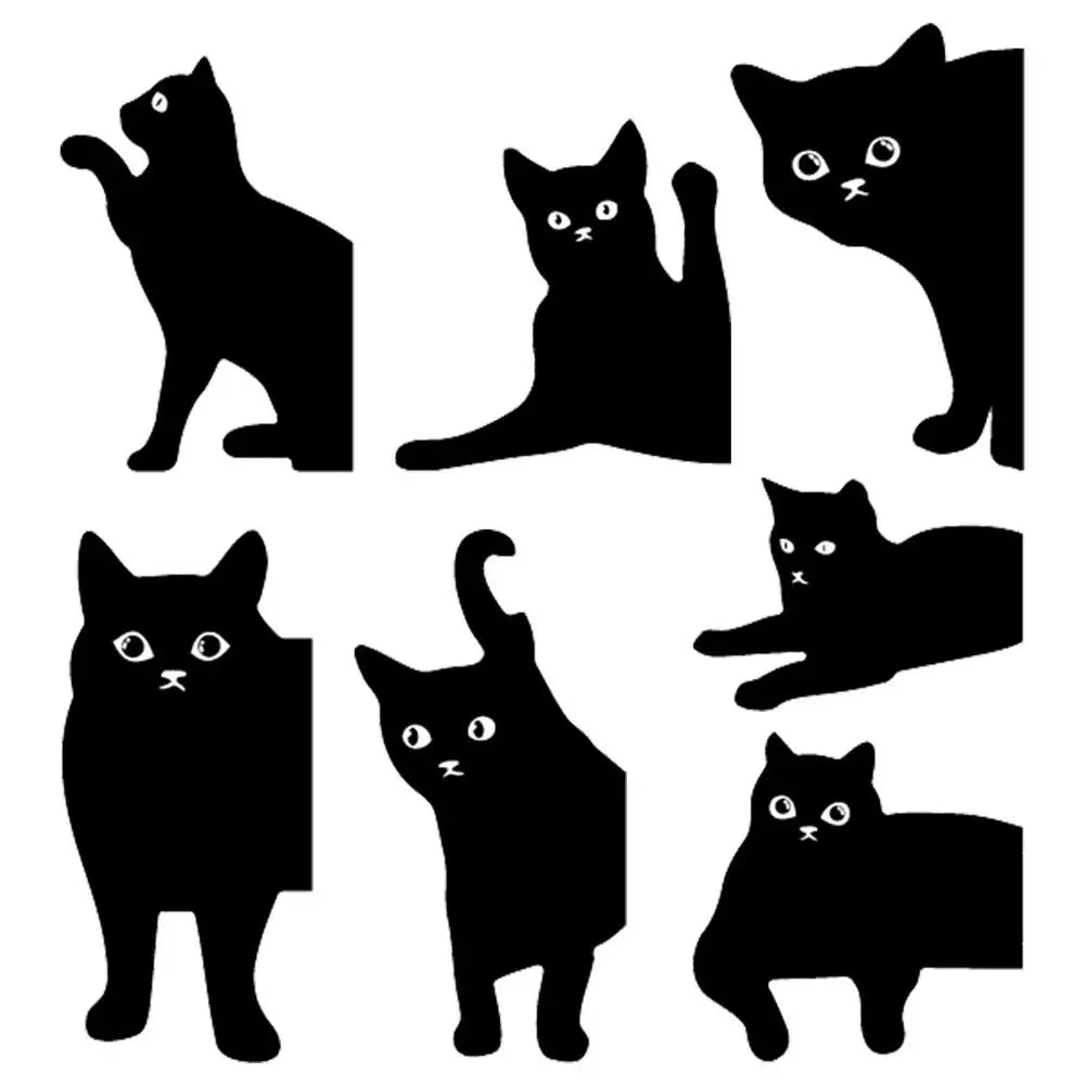 Paws & Pages Black Cat Magnetic Bookmark Set
