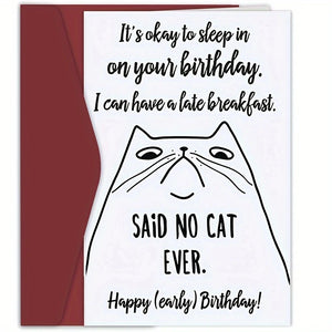 "Said No Cat Ever" Cat Greeting Card - Catnip Crazed 