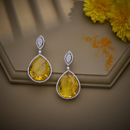 yellow drop earrings for wedding