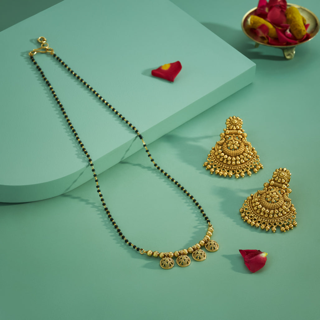 Antique Mangalsutras with earrings