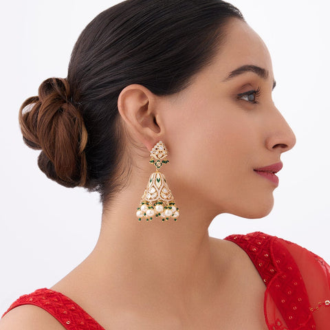 gold jhumka earring