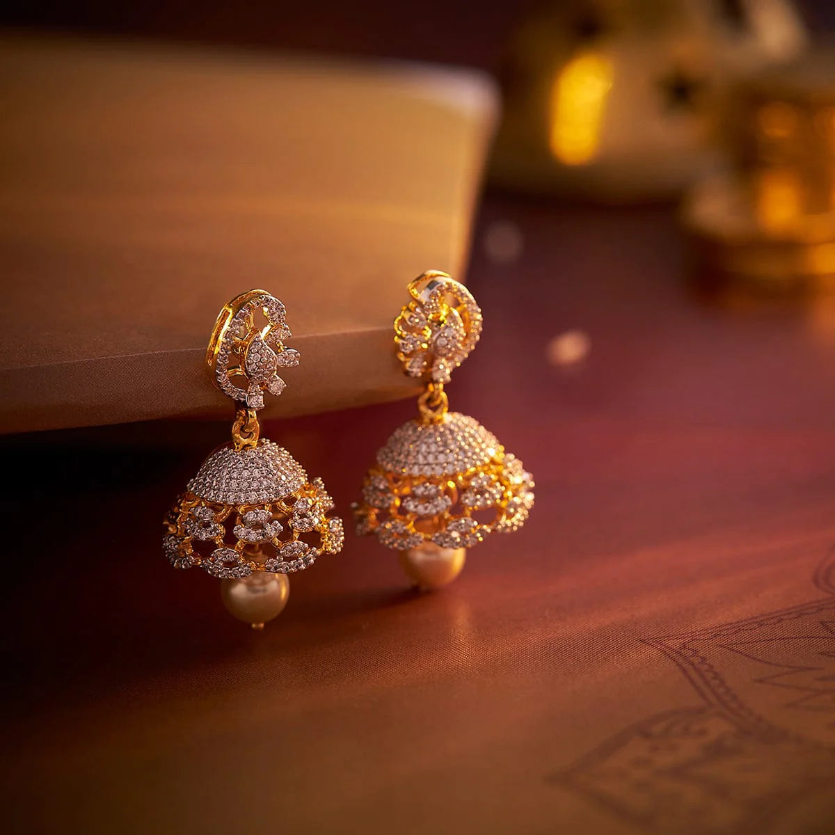 silver bridal jhumka