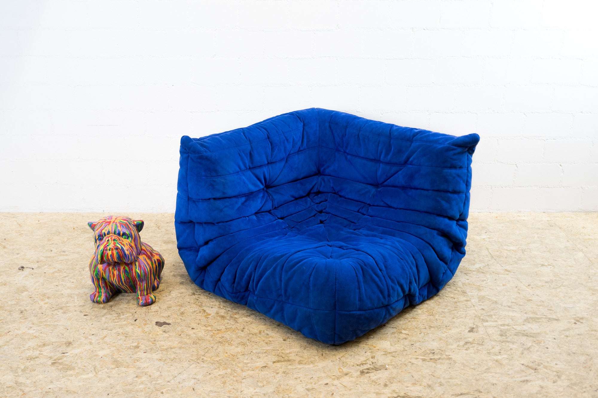 Ligne Roset Togo Eckteil Blau Alcantara