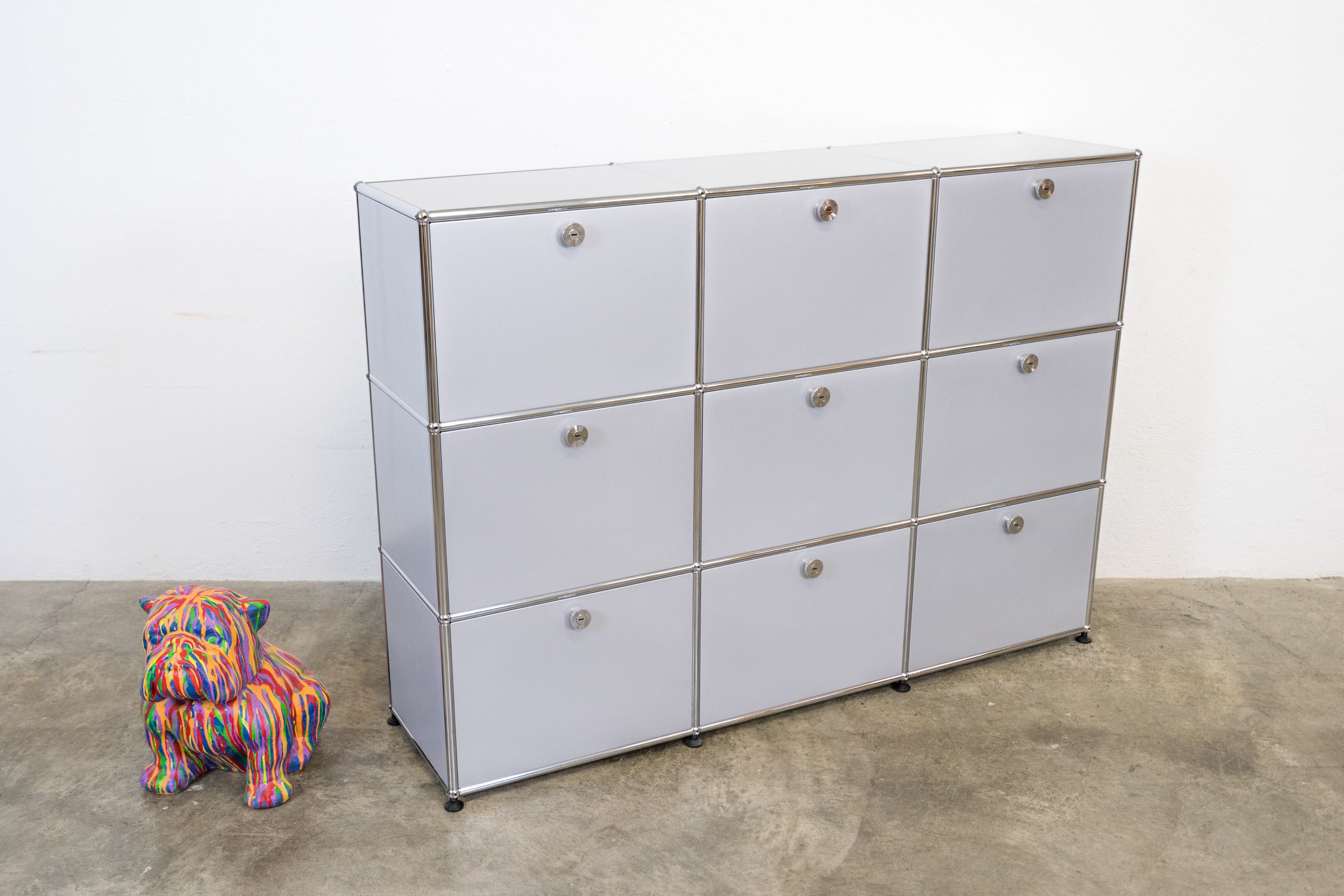 USM Haller Sideboard Mattsilber 3x3