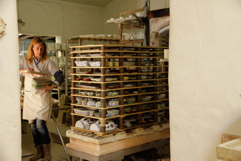 Sonia Vieira unloading a kiln