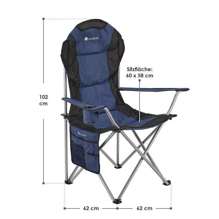 Abmessungen Campingstuhl Lido Dunkelblau