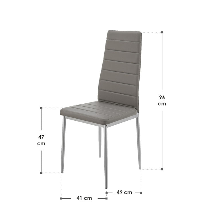 Abmessungen Esszimmerstuhl Loja 4er Set Grau