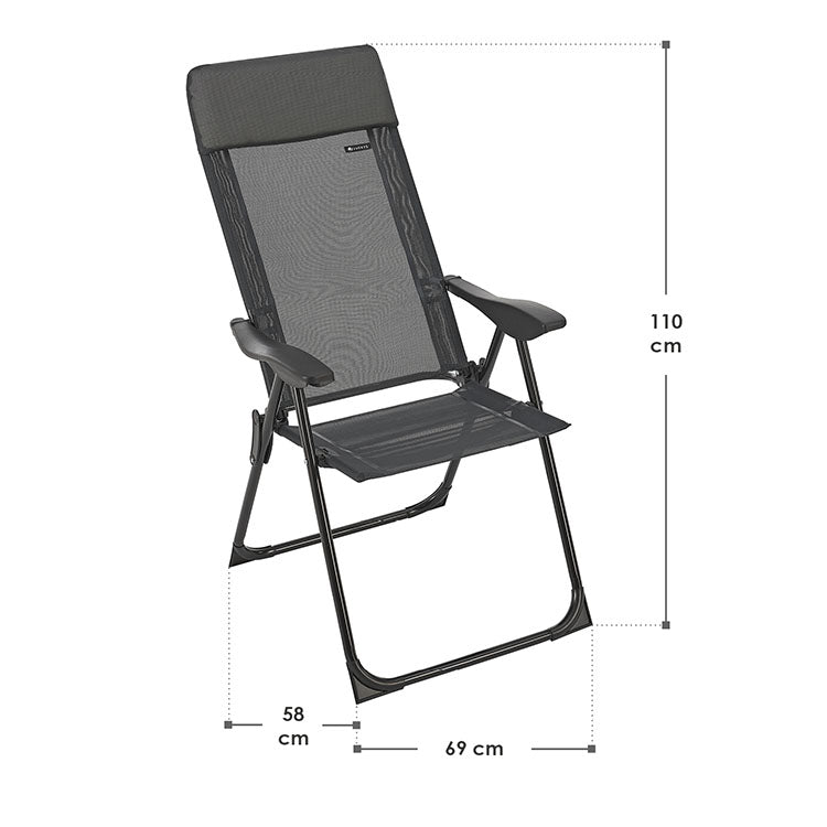 Abmessungen Campingstuhl 2er Set Torri Anthrazit