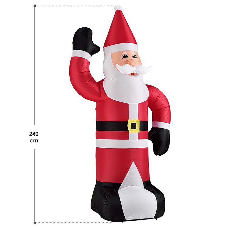 Abmessungen Aufblasbarer XXL Weihnachtsmann 250 cm