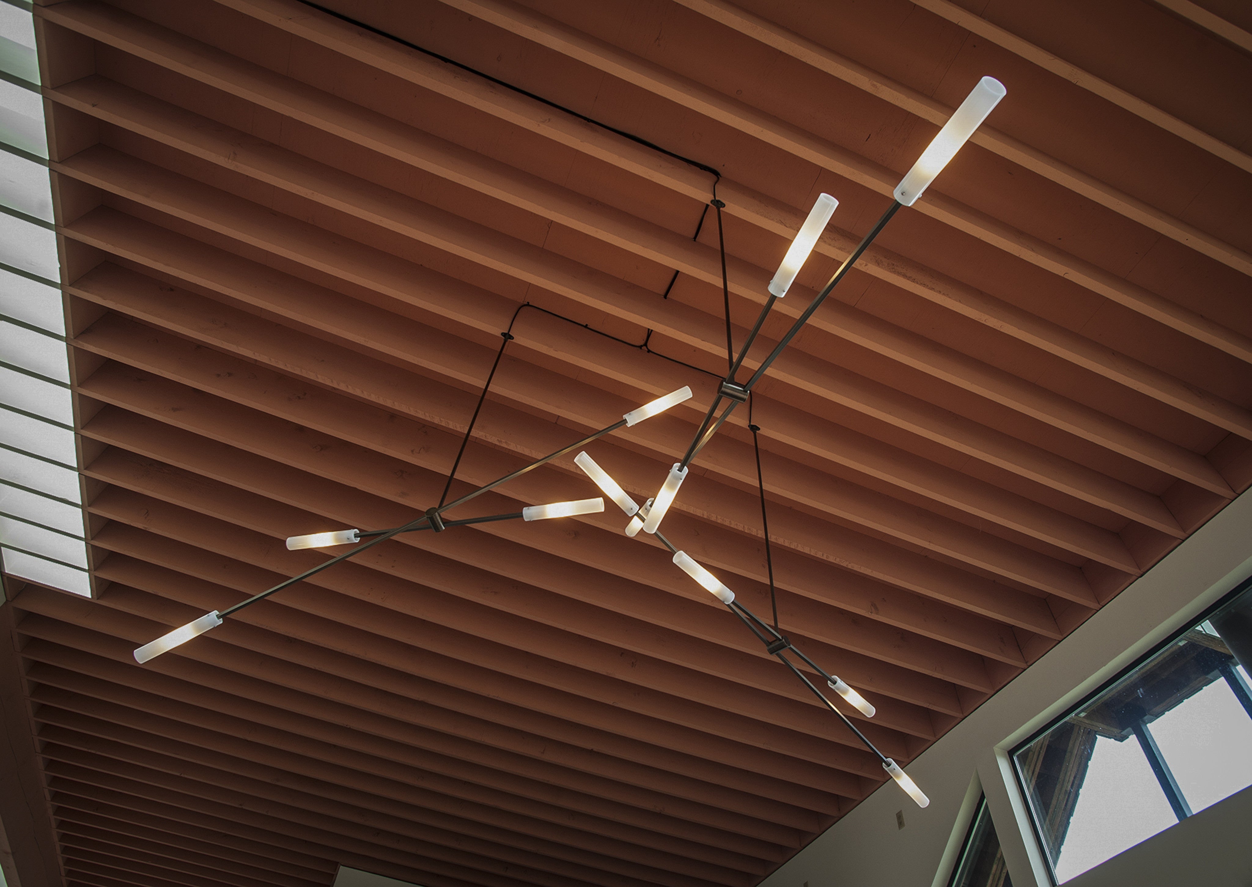 Modern Verve Press Page Flute Light Wand Led Pendant Modern Verve
