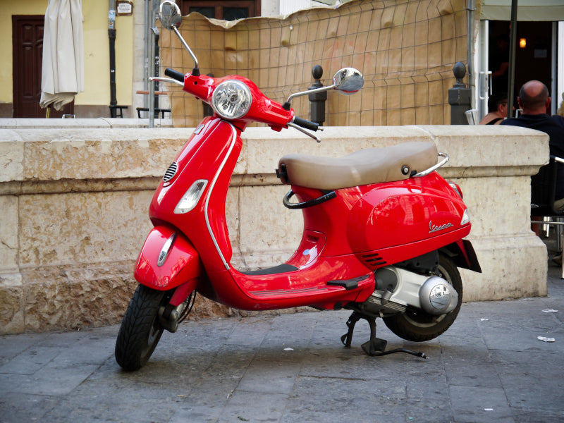 Red Vespa Scooter