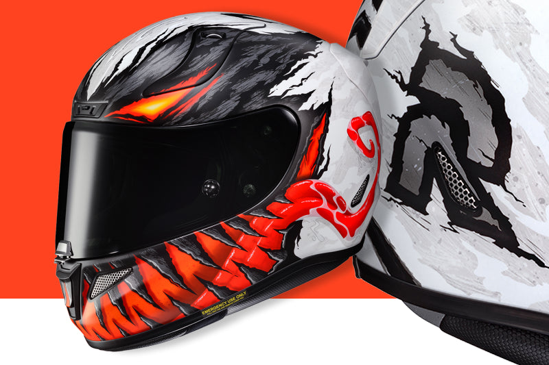 Kask HJC RPHA11 Anti Venom Marvel Szaro-Czerwony