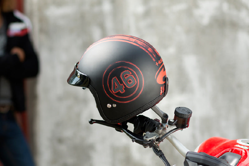 klasyczny kask motocyklowy held black bob