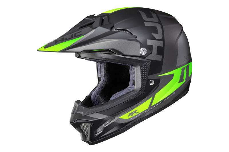 Kask HJC Junior CL-XY II Ellusion Szaro-Żółty Fluo