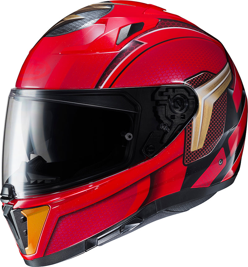 czerwony kask motocyklowy hjc i70