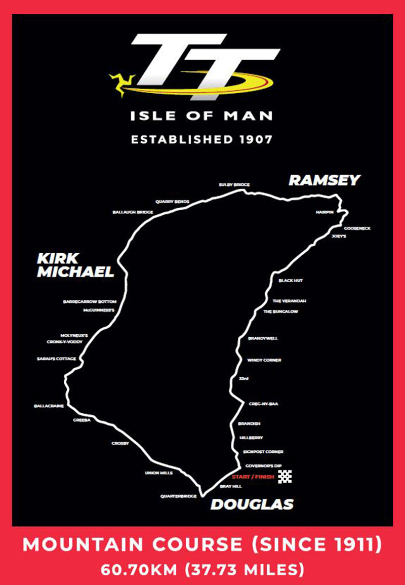 mapa wyścigu Isle Of Man Tourist Trophy