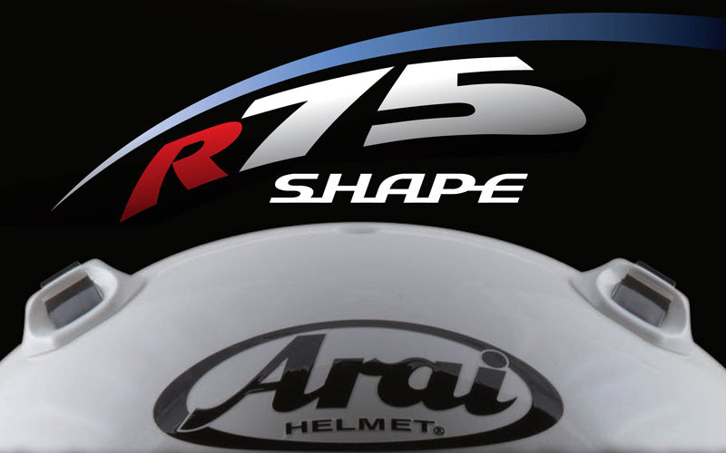 kask arai z napisem r75