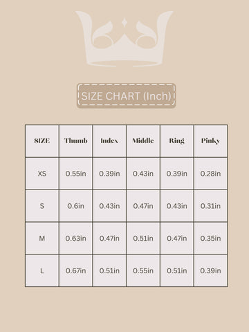Che Naildid Size Chart