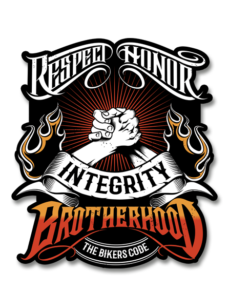 The Bikers Code Brotherhood 4" Decal – SkullSociety