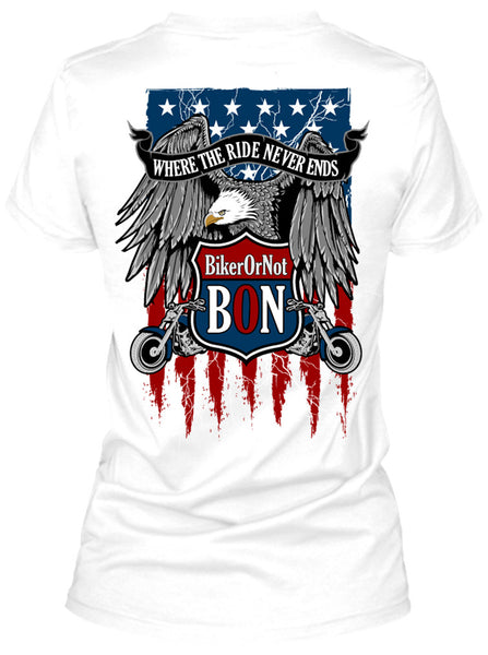 BikerOrNot Flag & Eagle (Ladies) – SkullSociety