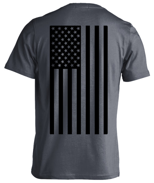 Gray American Flag T-shirt – SkullSociety