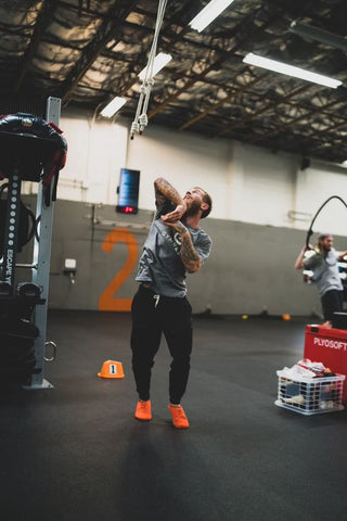 CJ Kobliska throwing a flow rope in the air