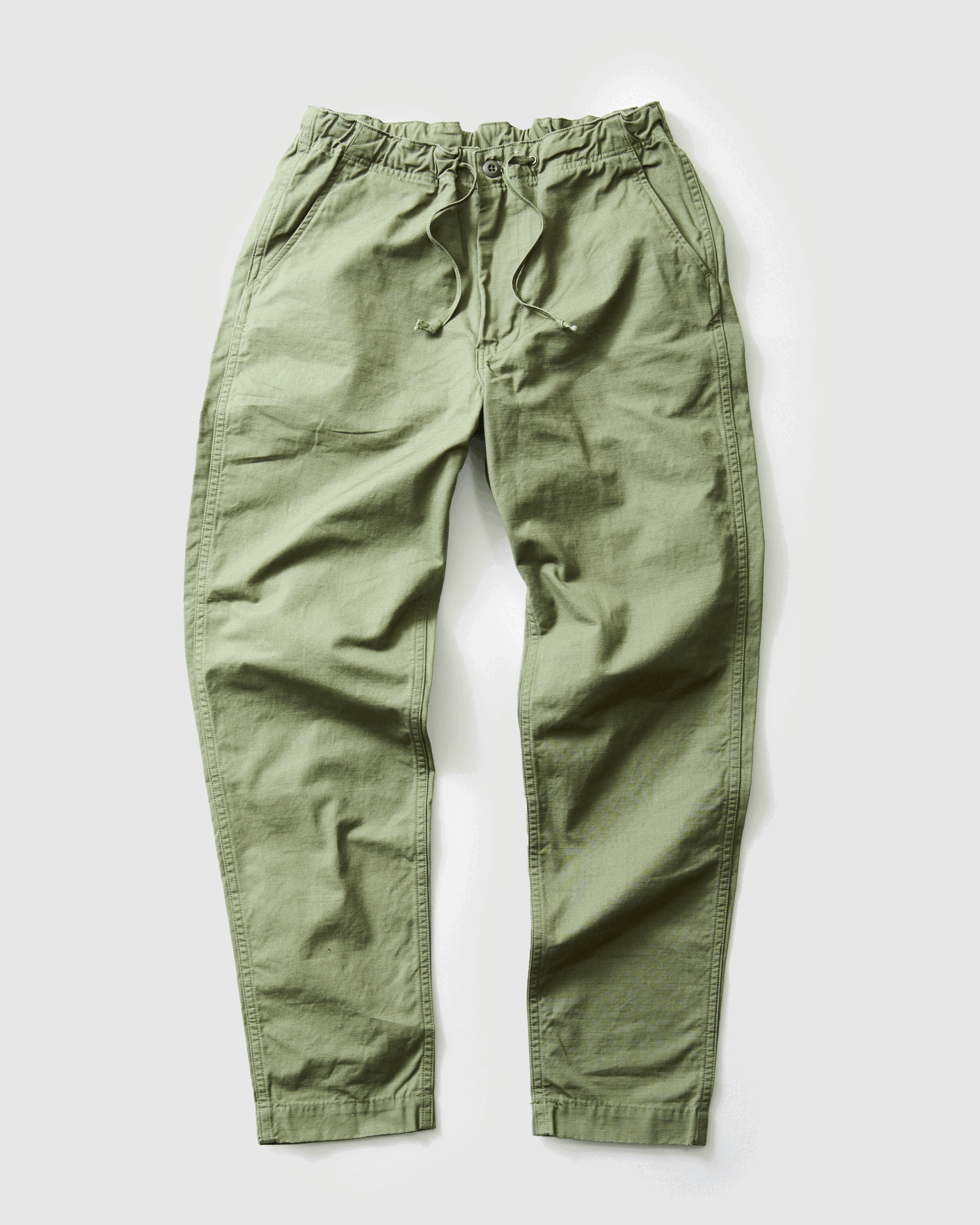 orSlow New Yorker Pant in Army Ripstop Before and After