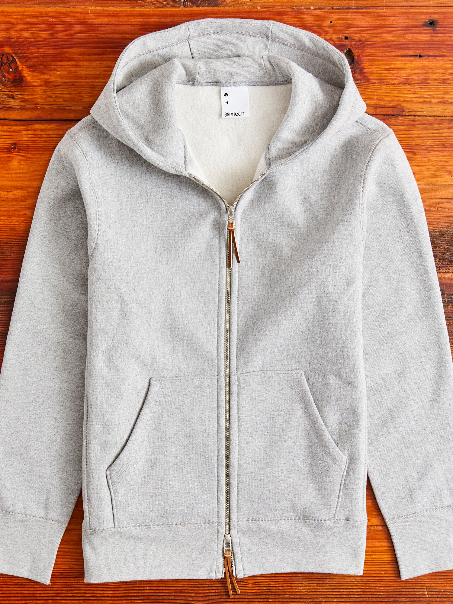 Heavyweight Zip Hoodie in Heather Grey