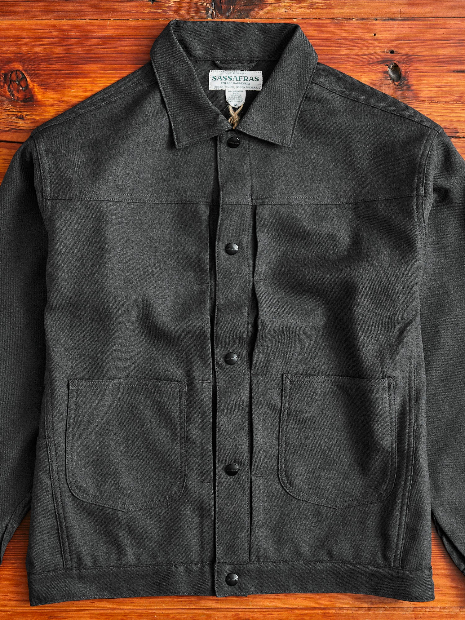 Poly Twill Gardeners Jacket in Charcoal