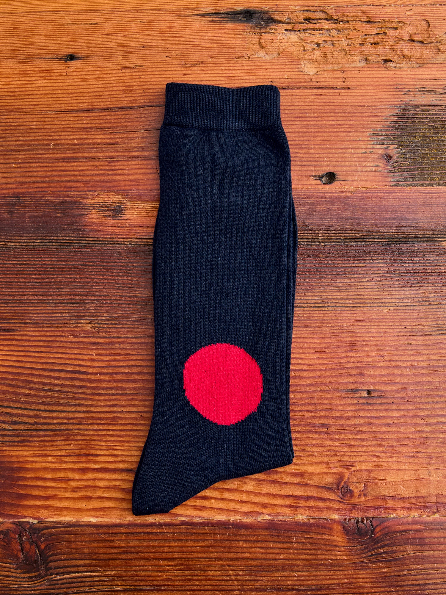 Japanese Flag Socks in Navy