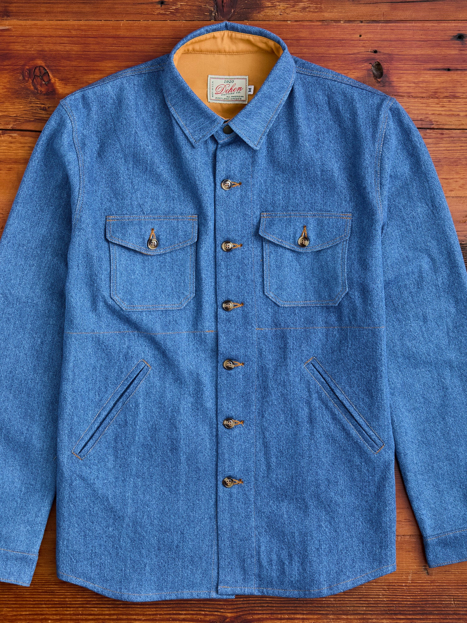 Crissman Denim Overshirt in Sky Blue