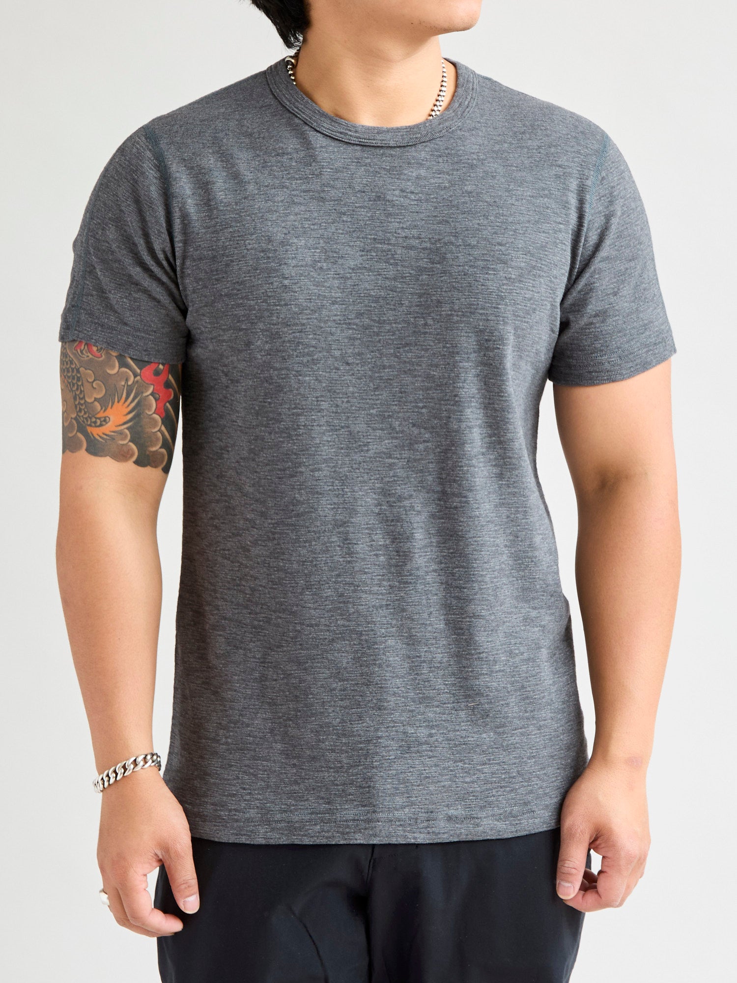 1x1 Slub T-Shirt in Heather Carbon