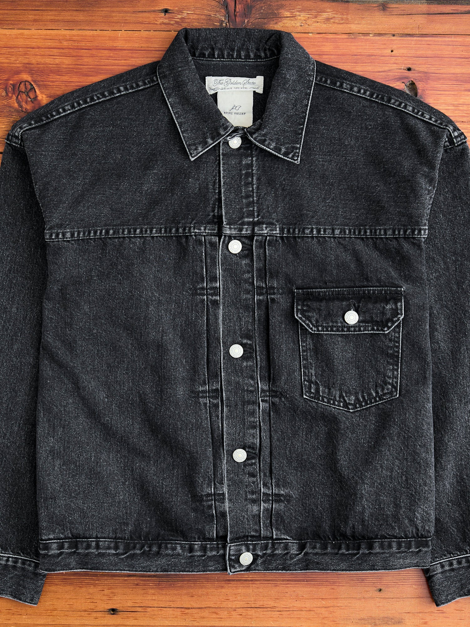 Denim Type-1 Jacket in Stonewashed Black