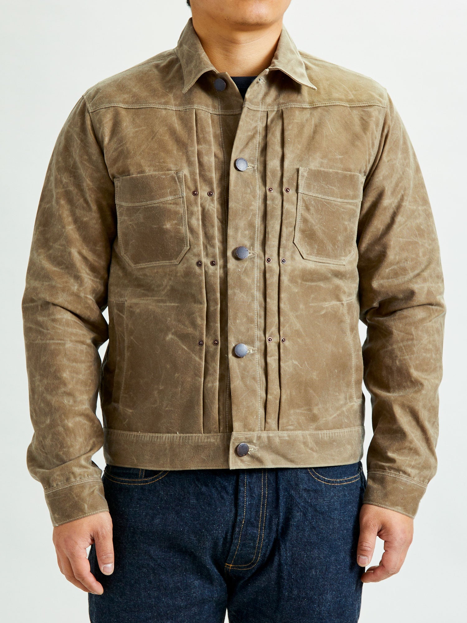 10oz Waxed Canvas Riders Jacket in Tumbleweed