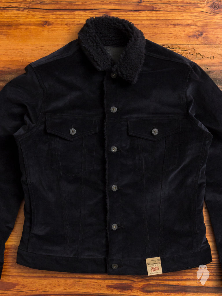 black corduroy jacket sherpa